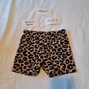 Gymboree girls size 5 Outlet shorts animal print tan & black NWOT
